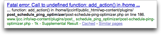 Google Supplemental Results Example