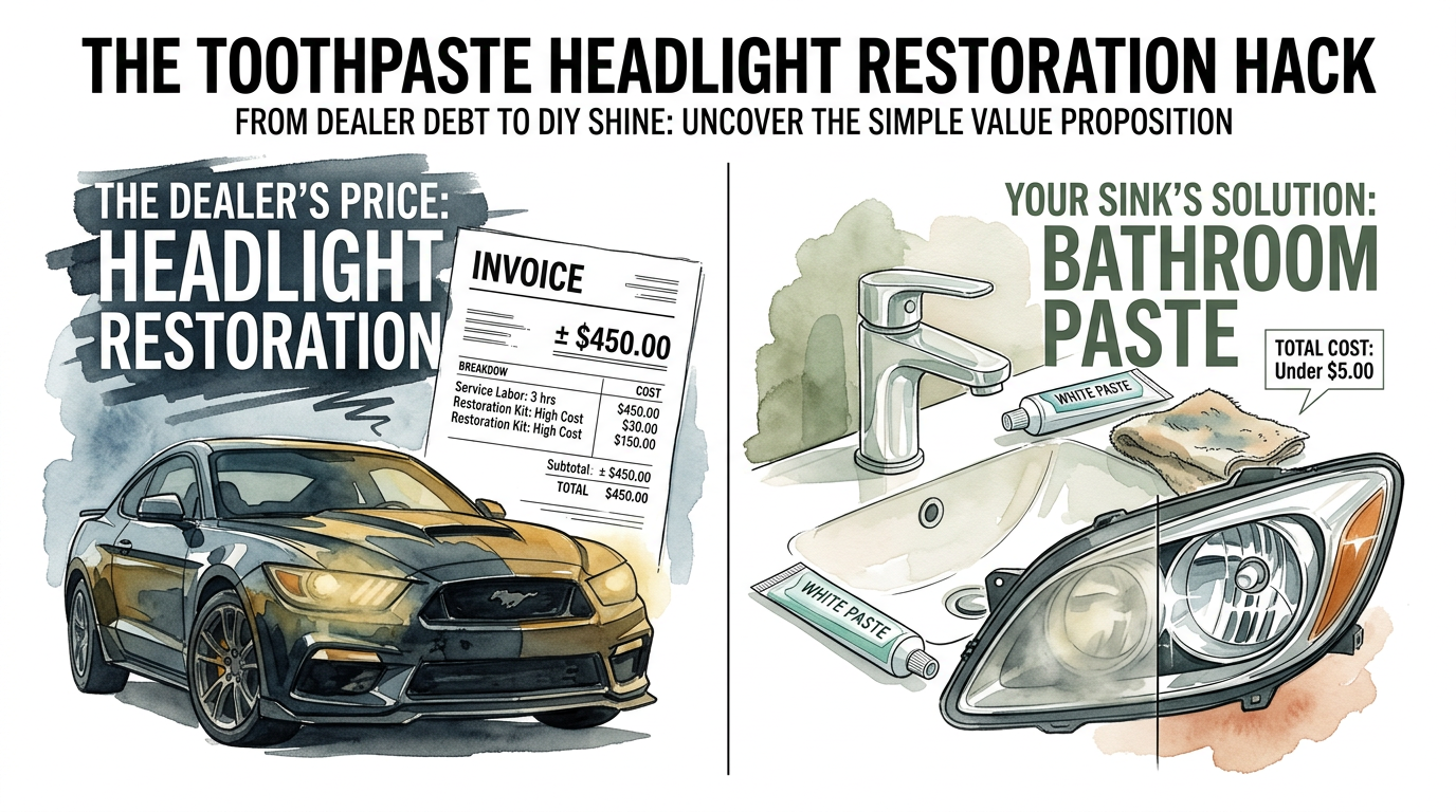 Toothpaste Headlight Restoration Hack
